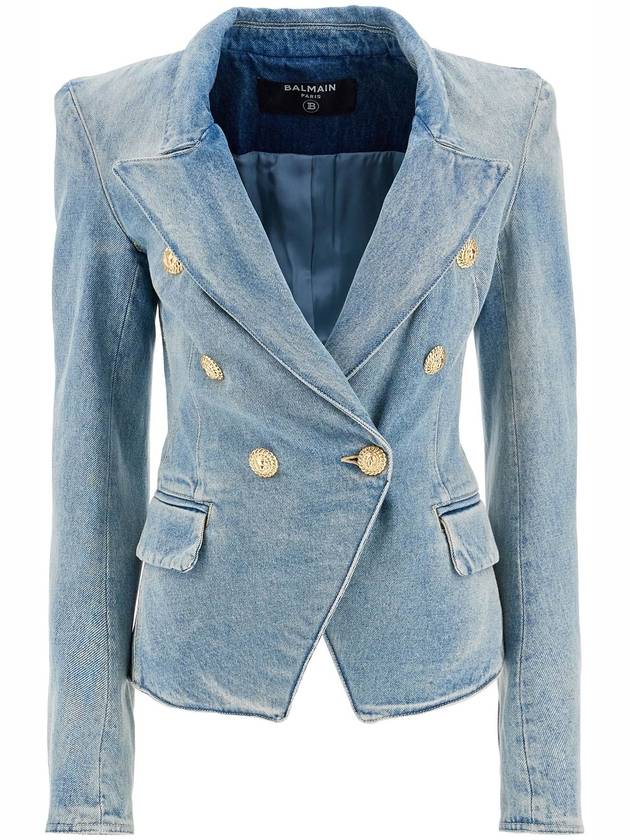 denim jacket with embossed buttons - BALMAIN - BALAAN 1