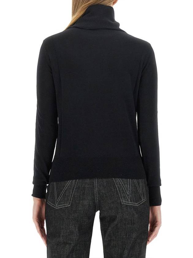 Bea ORB Embroidered Logo Turtleneck Black - VIVIENNE WESTWOOD - BALAAN 4