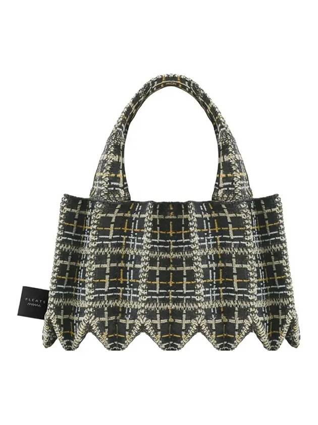 Tweed mini tote bag stone gray - PLEATSMAMA - BALAAN 3