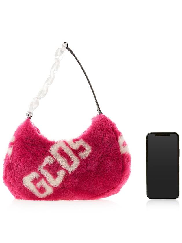 Women’s Fur Shoulder Bag Pink - GCDS - BALAAN 7