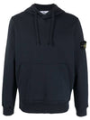 Wappen Patch Cotton Hoodie Navy - STONE ISLAND - BALAAN 3