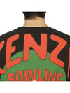 Bowling Oversized Cotton Short Sleeve T-Shirt Black - KENZO - BALAAN 8