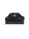 Black leather Lebel GG gold plated small cross bag - GUCCI - BALAAN 2