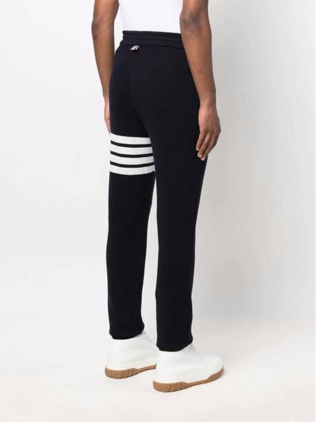 4-Bar Knitted Track Pants Navy - THOM BROWNE - BALAAN 5