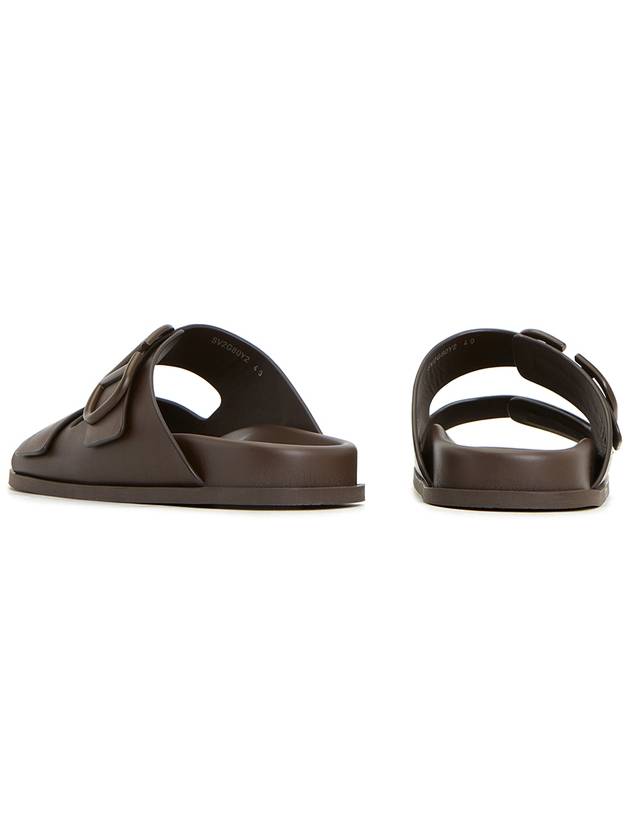 V logo signature sandals brown - VALENTINO - BALAAN 7