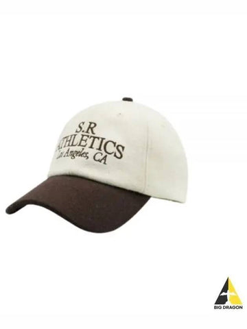 SR Athletics Wool Hat ChocolateCream ACAW2344CH - SPORTY & RICH - BALAAN 1