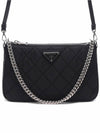 Tessuto Quilted Chain Shoulder Bag Black - PRADA - BALAAN 3