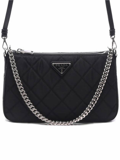 Tessuto Quilted Chain Shoulder Bag Black - PRADA - BALAAN 2