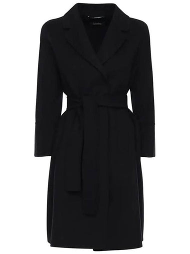 ARONA Belted Wool Coat Black 2390160439 013 - MAX MARA - BALAAN 1