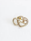 stud earrings metal strass gold crystal - CHANEL - BALAAN 8