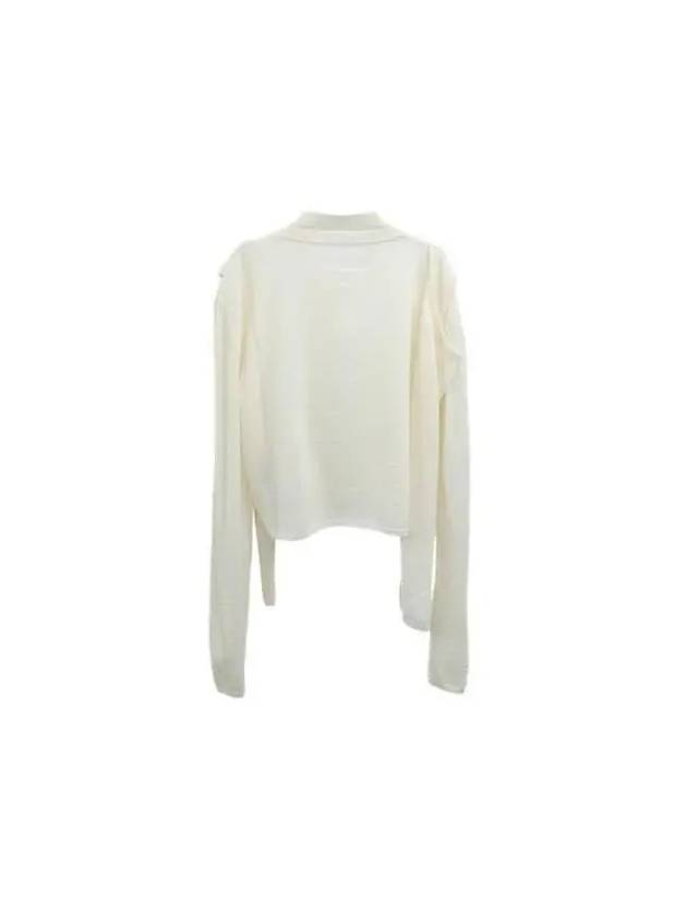 MM6 Maison Margiela layered detail cardigan S52HP0016 S18447 101 - MAISON MARGIELA - BALAAN 3