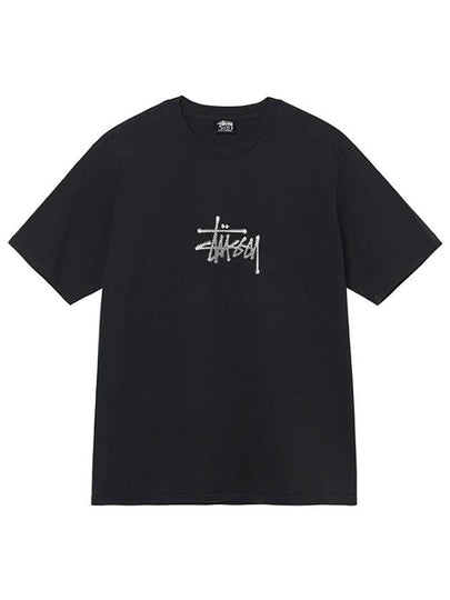 Surf Tom Pigment Dyed T Shirt Black Men - STUSSY - BALAAN 2