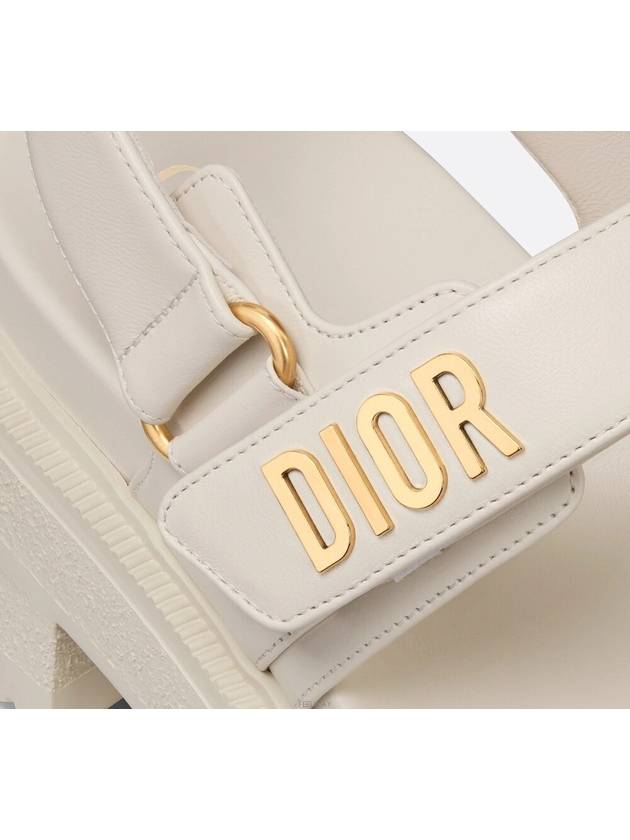 Dioract Platform Lambskin Sandals White - DIOR - BALAAN 5