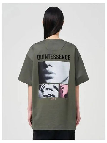 Overfit QUINTESSENSE graphic short sleeve t shirt khaki domestic product GM0023120851383 - JUUN.J - BALAAN 1