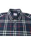 Men's Vintage Check Long Sleeve Shirt Navy - BURBERRY - BALAAN 4