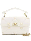 Roman Stud Shoulder Bag White - VALENTINO - BALAAN 2