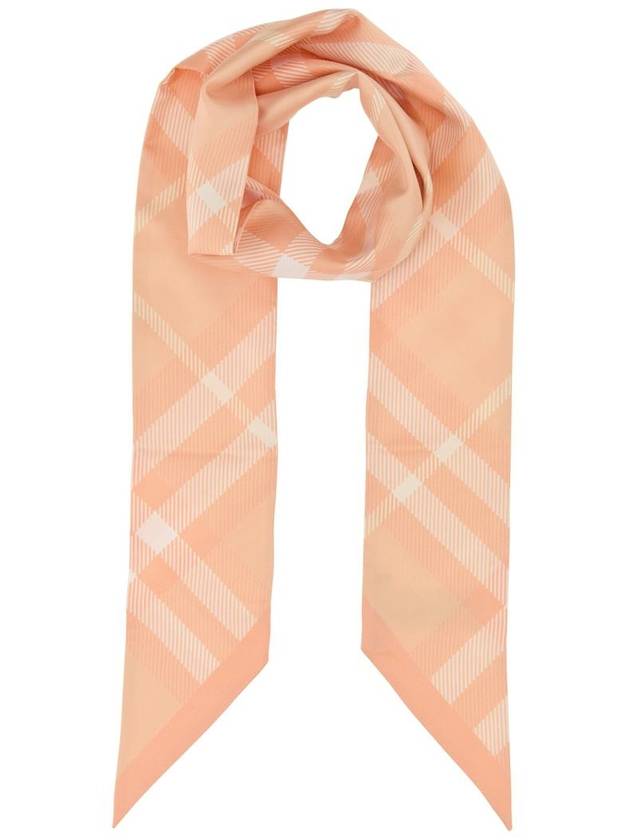 Check Skinny Silk Scarf Pink - BURBERRY - BALAAN 2