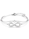 Hyperbola Infinity Rhodium Plated Bracelet Silver - SWAROVSKI - BALAAN 3