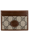 Interlocking G Card Case Beige Ebony Brown - GUCCI - BALAAN 2