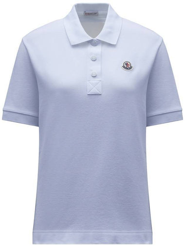 Logo Short Sleeve Polo Shirt Optical White - MONCLER - BALAAN 1