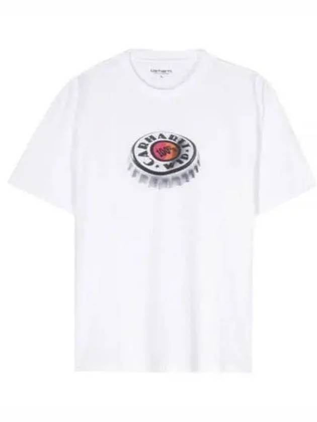 Bottle Cap Short Sleeve T-Shirt White - CARHARTT WIP - BALAAN 2