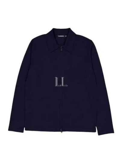 Men's Kaleb Zipper Merino Cardigan Navy - J.LINDEBERG - BALAAN 2