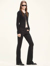 Heritage Light Rib Zip Cardigan Black - COURREGES - BALAAN 5