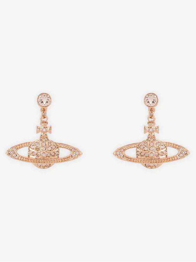 Mini Bas Relief Drop Earrings Rose Gold - VIVIENNE WESTWOOD - BALAAN.