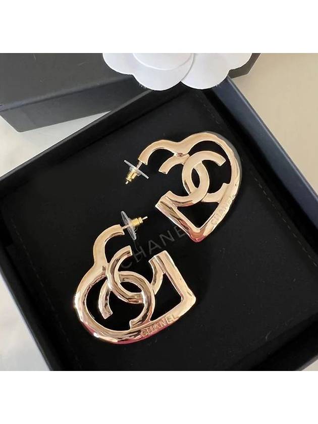 Big Heart Earrings Earrings Gold - CHANEL - BALAAN 4