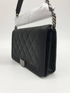 Boy  Cossbody Bag Grained Calfskin Ruthenium Black - CHANEL - BALAAN 6