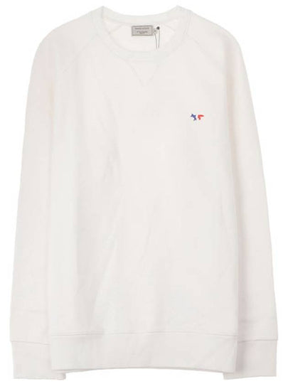 Tricolor Fox Patch Sweatshirt White - MAISON KITSUNE - BALAAN 2