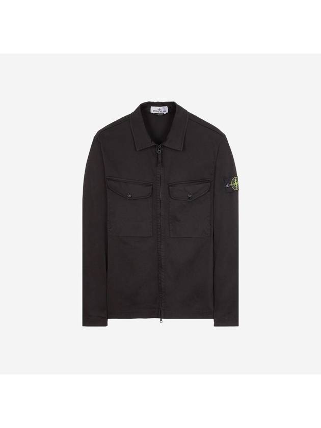 Two-pocket Overshirt Zip-up Jacket Black - STONE ISLAND - BALAAN 2