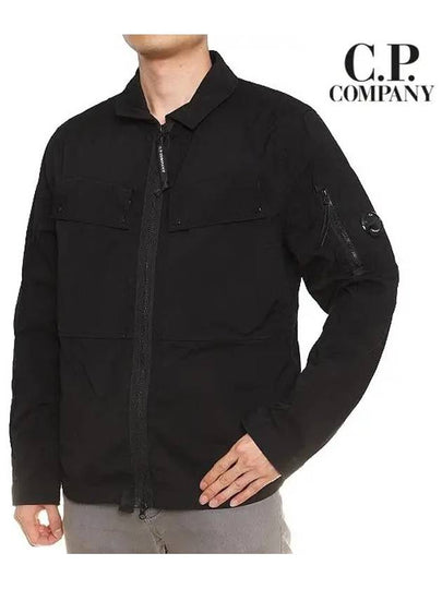 Men's Lens Wappen Nylon Zip-Up Jacket Black - CP COMPANY - BALAAN 2