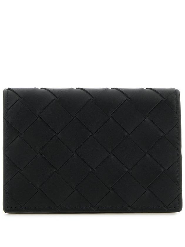 Intrecciato Folding Card Wallet Black - BOTTEGA VENETA - BALAAN 2