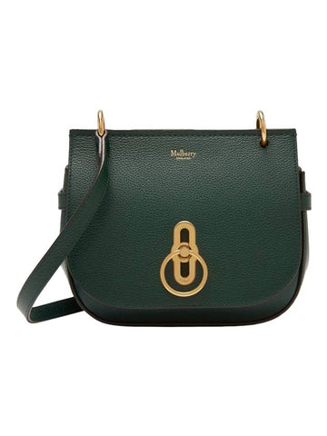 Amberley Classic Satchel Small Grain Shoulder Bag Dark Green - MULBERRY - BALAAN 1