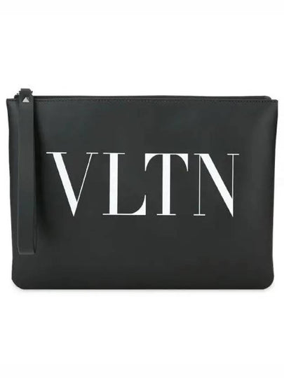 VLTN Logo Clutch Bag Black - VALENTINO - BALAAN 2