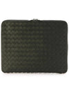 Intrecciato Document Case Clutch Bag Khaki - BOTTEGA VENETA - BALAAN 3