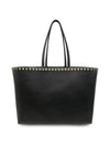 Rockstud Tote Bag Black - VALENTINO - BALAAN 3