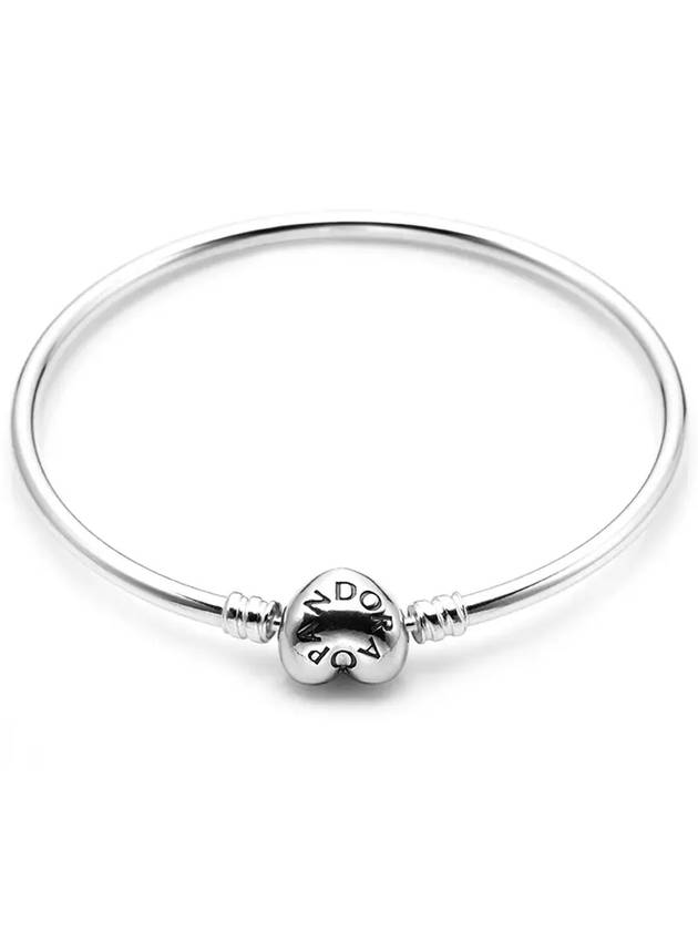 Moment Heart Bangle Bracelet Silver - PANDORA - BALAAN 4