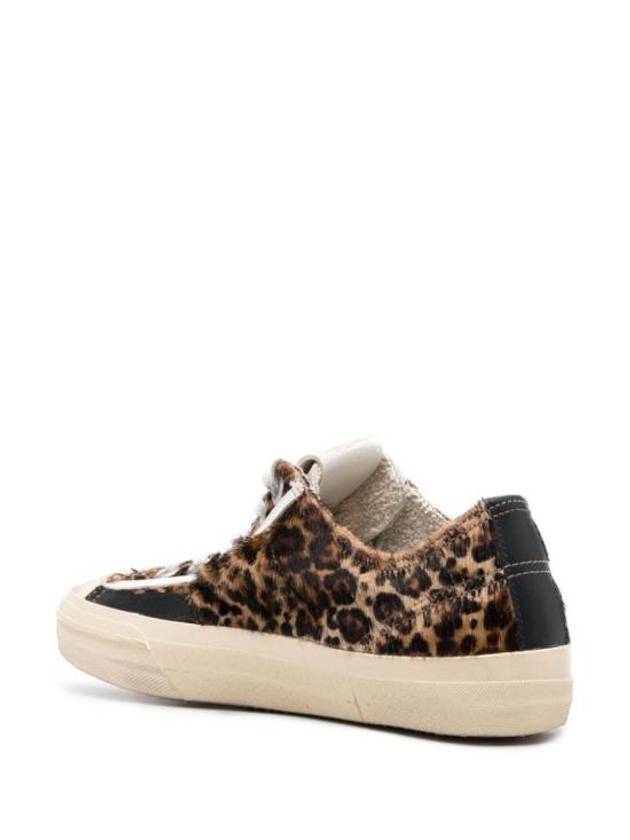 Leopard Print Lace-Up Low-Top Sneakers Brown - GOLDEN GOOSE - BALAAN 4