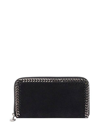 silver chain zipper long wallet black - STELLA MCCARTNEY - BALAAN 1