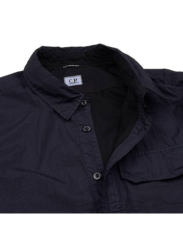 Tylon L Button Long Sleeve Shirt Navy - CP COMPANY - BALAAN 8