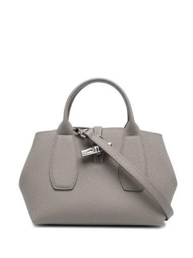 Roseau Leather Tote Bag Grey - LONGCHAMP - BALAAN 1