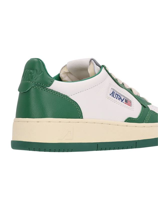 Women's Medalist Green Tab Leather Low Top Sneakers White - AUTRY - BALAAN 6