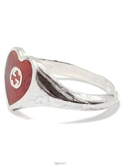 Interlocking Heart Silver Ring 645544 L651519 - GUCCI - BALAAN 2