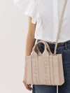 Woody Small Leather Tote Bag Cement Pink - CHLOE - BALAAN 3