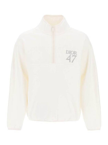 Stand Collar Regular Fit Sweatshirt White - DIOR - BALAAN 1