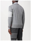 Men's Sustainable Classic Diagonal Wool Cardigan Pale Grey - THOM BROWNE - BALAAN 5