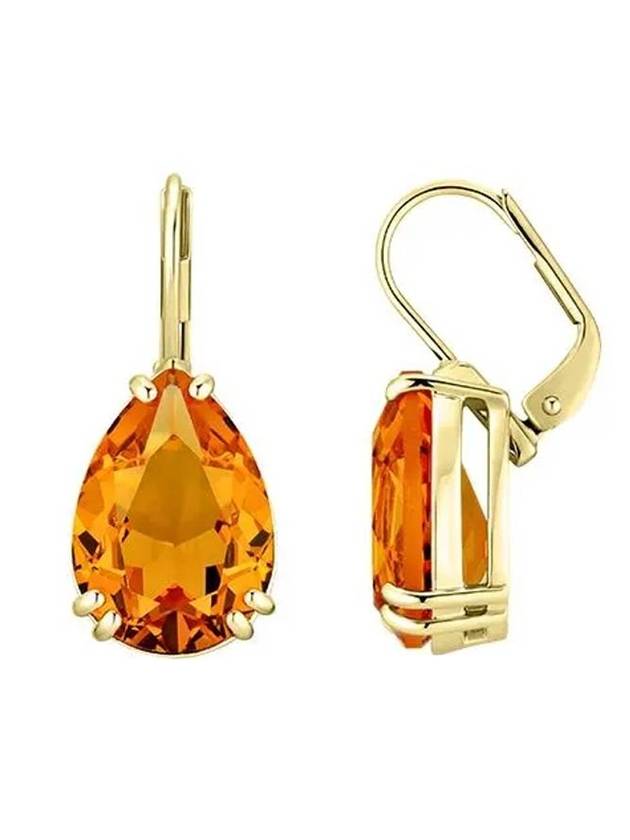 Millenia Pearl Drop Gold Metal Earrings Orange - SWAROVSKI - BALAAN 1