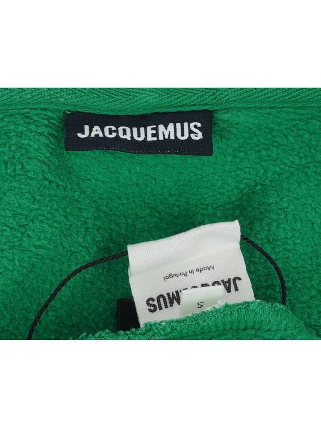 Jacquemus Le Sweatshirt Beige Wave Logo Hood Green 74490 - JACQUEMUS - BALAAN 6